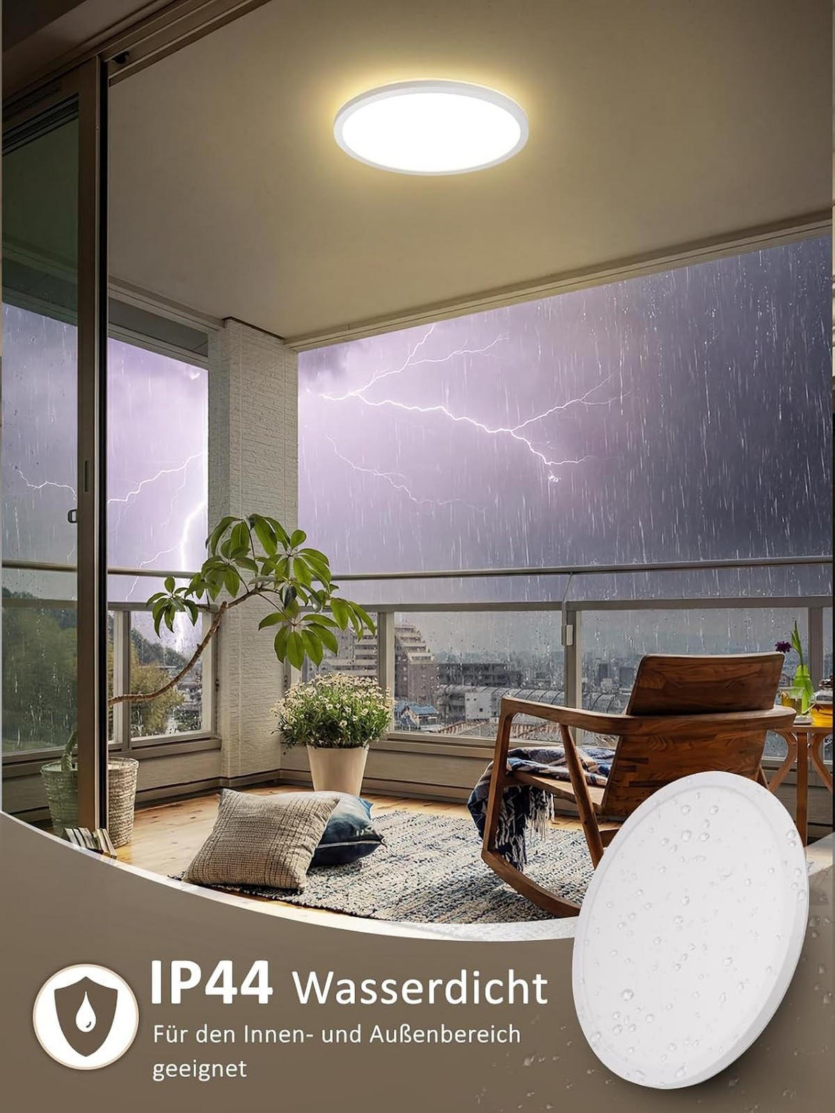 LED-DECKENLEUCHTE 29.3/29.3/3cm - Weiß, Kunststoff (29.3/29.3/3cm) - Nettlife