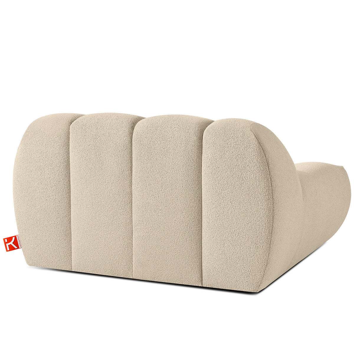SESSEL VENA Bouclé, Hellbeige - Beige, Holz/Textil (135/72/105cm) - KONSIMO®