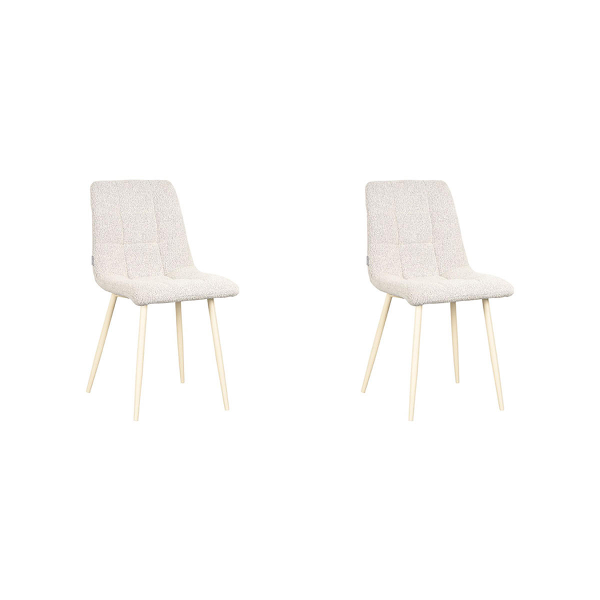 ESSZIMMERSTUHL Nino Beige 45/54/89 cm 2er-Set - Weiß, Textil (54/89/45cm) - LABEL51