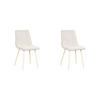 ESSZIMMERSTUHL Nino Beige 45/54/89 cm 2er-Set - Weiß, Textil (54/89/45cm) - LABEL51