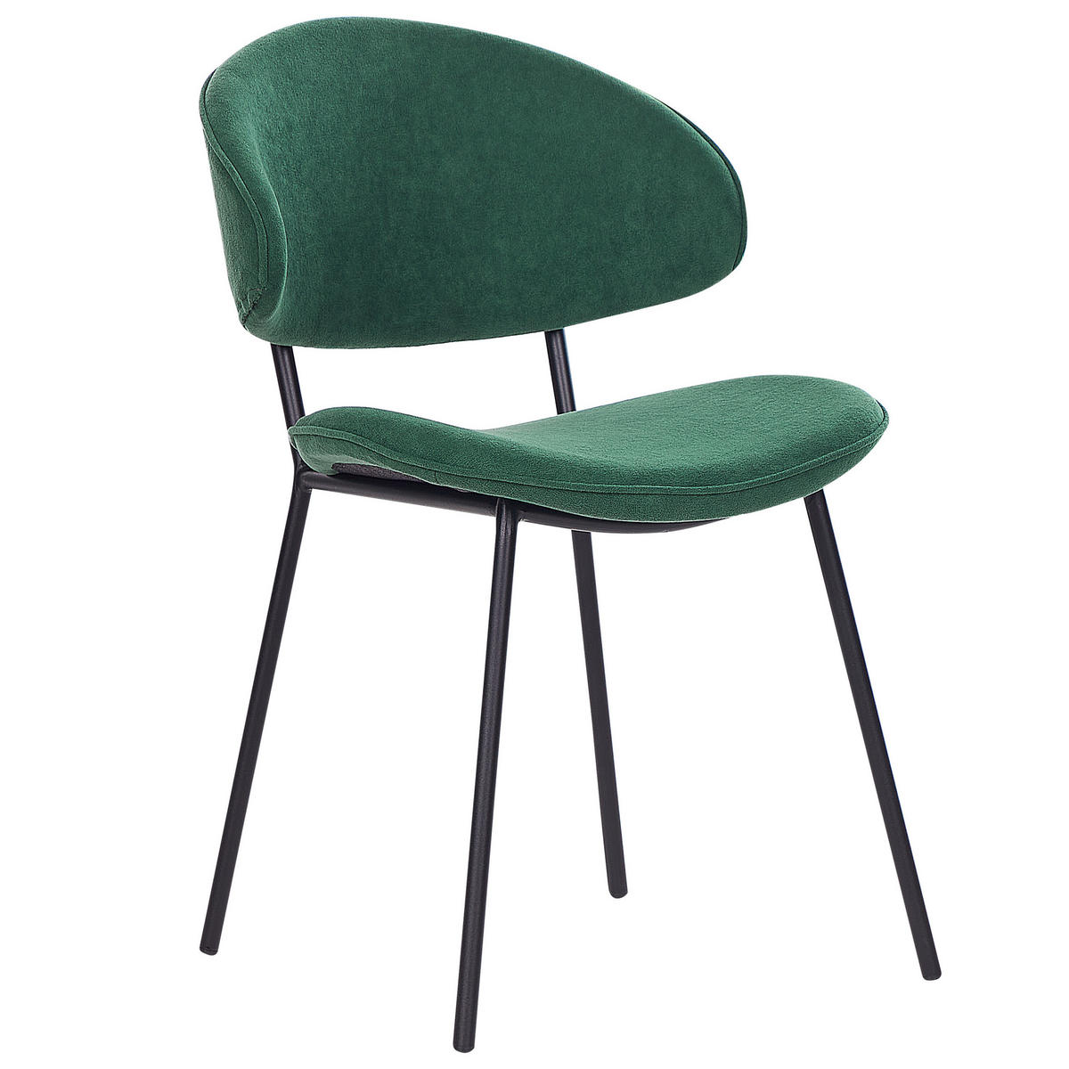 STUHL 2er-Set Polsterbezug Grün Kiana - Grün, Textil/Metall (50/81/59cm) - Beliani