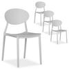 GARTENSTUHL 4er-Set Kunststoff Grau - Grau, Kunststoff (41/80/51cm) - Homestyle4u