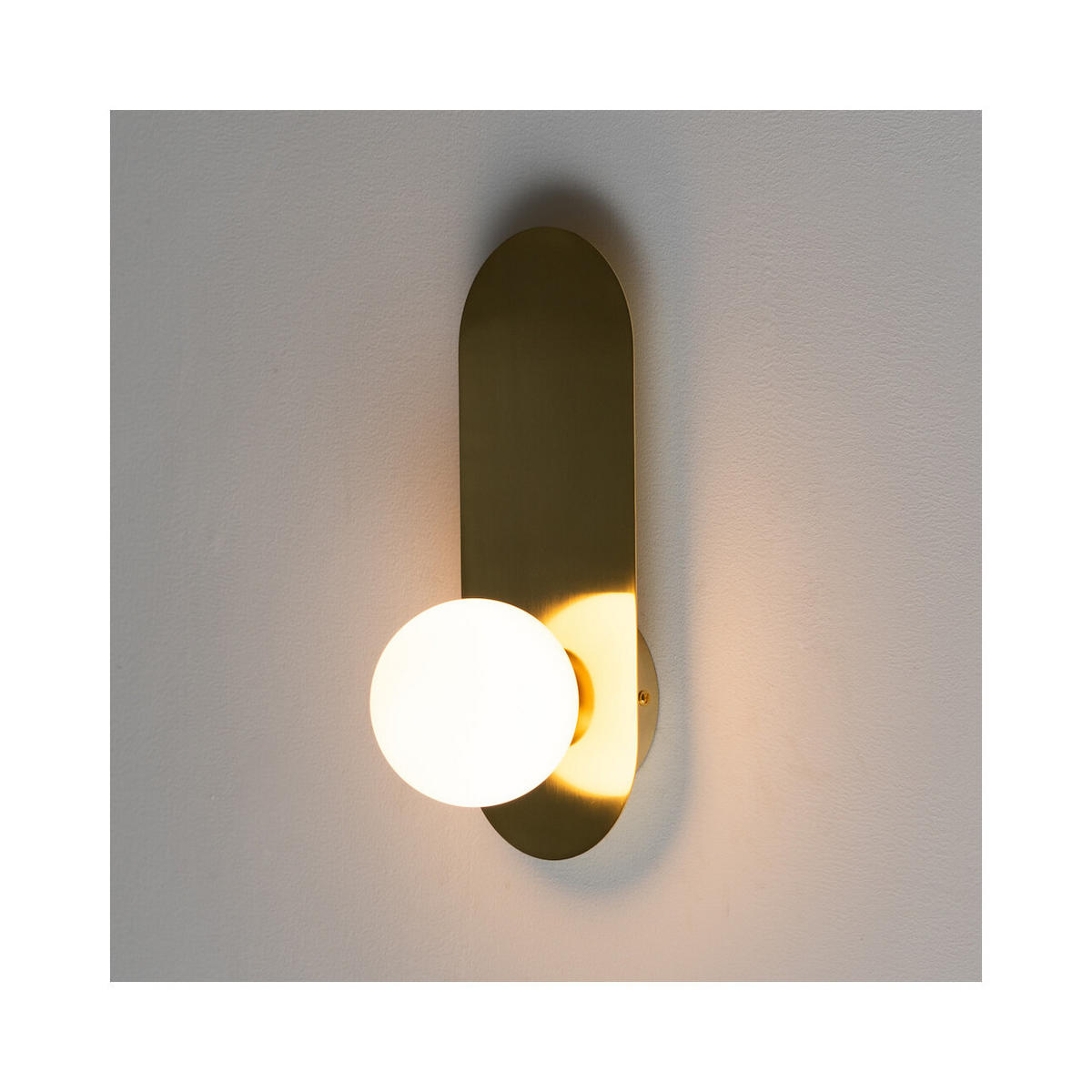 WANDLEUCHTE Mattina, Gold / Messing, 31cm - Goldfarben, Glas (12/31/13cm) - KOSILUM