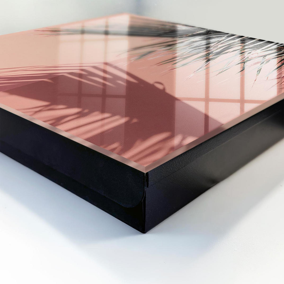 SCHLÜSSELBOX Schwarz 30x30 cm- Türöffnung nach rechts - Tropische Eleganz - Pink, Metall (30/30/5cm) - TULUP