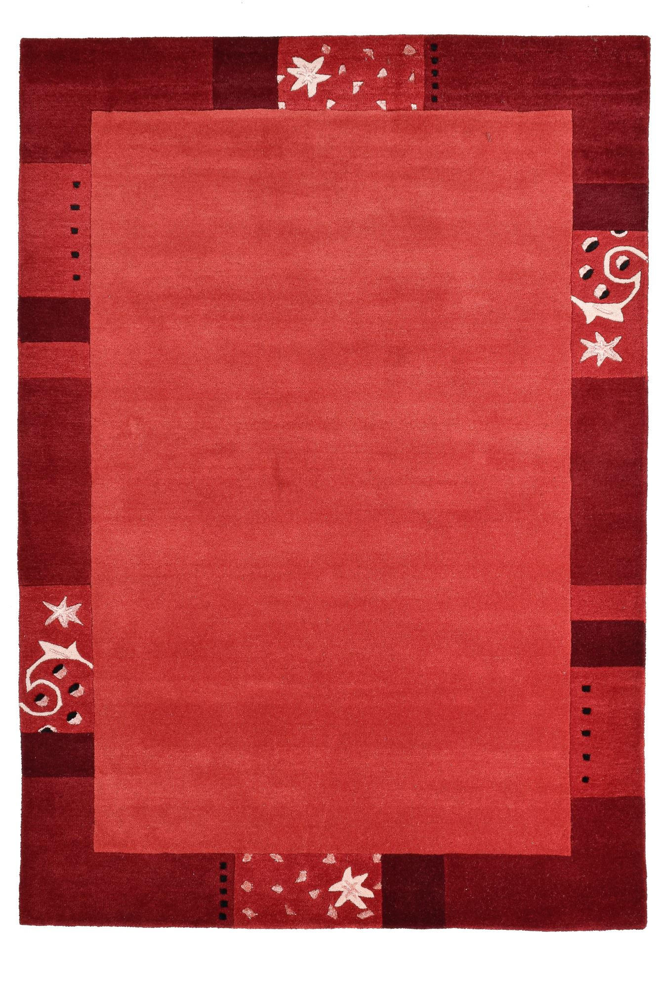 HANDTUFTTEPPICH Royal Ganges 190x290 cm - Rot, Textil (190/290cm) - THEKO