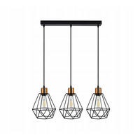 PENDELLEUCHTE EDISON II - Goldfarben/Schwarz, Metall (20/68/100cm) - kiki design