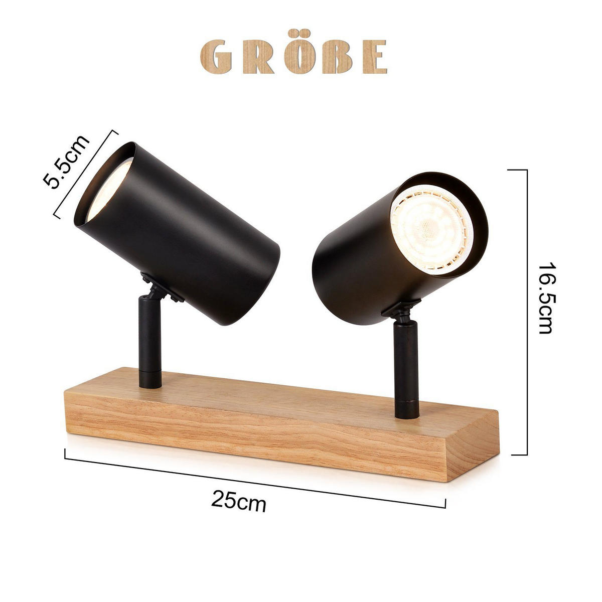 DECKENSTRAHLER Shippou 16/10/19cm - Schwarz, Metall (16/10/19cm) - ZMH