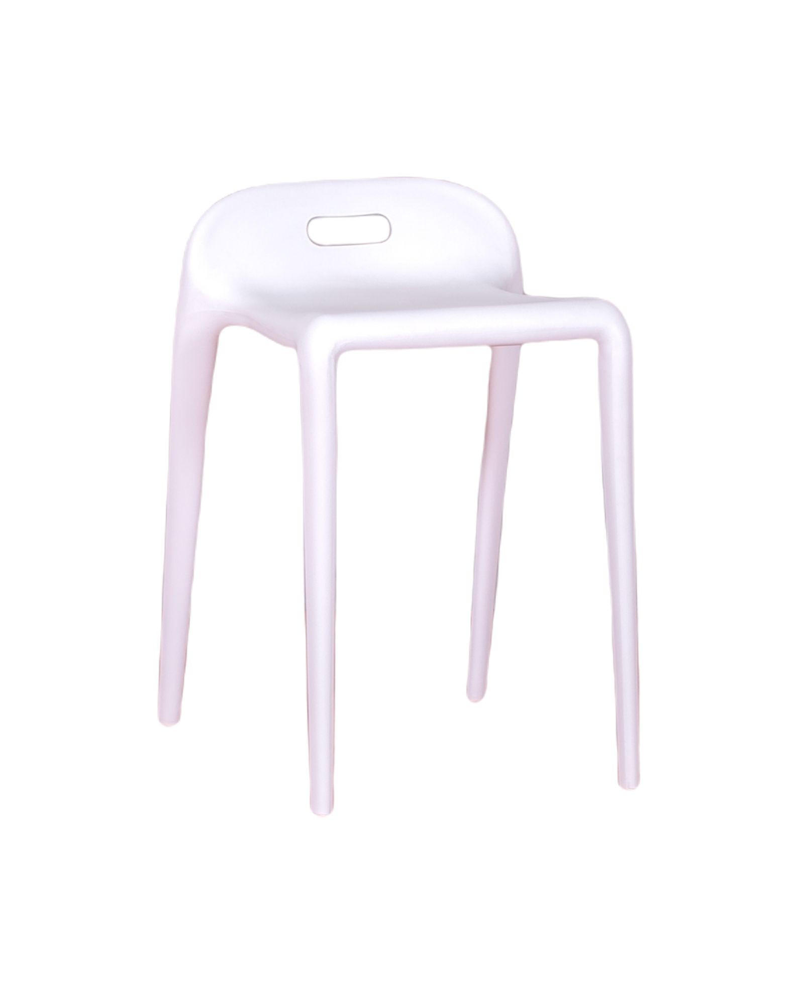 HOCKER Kunststoff Weiß - Weiß, Kunststoff (34/55/47cm) - Nest Dream