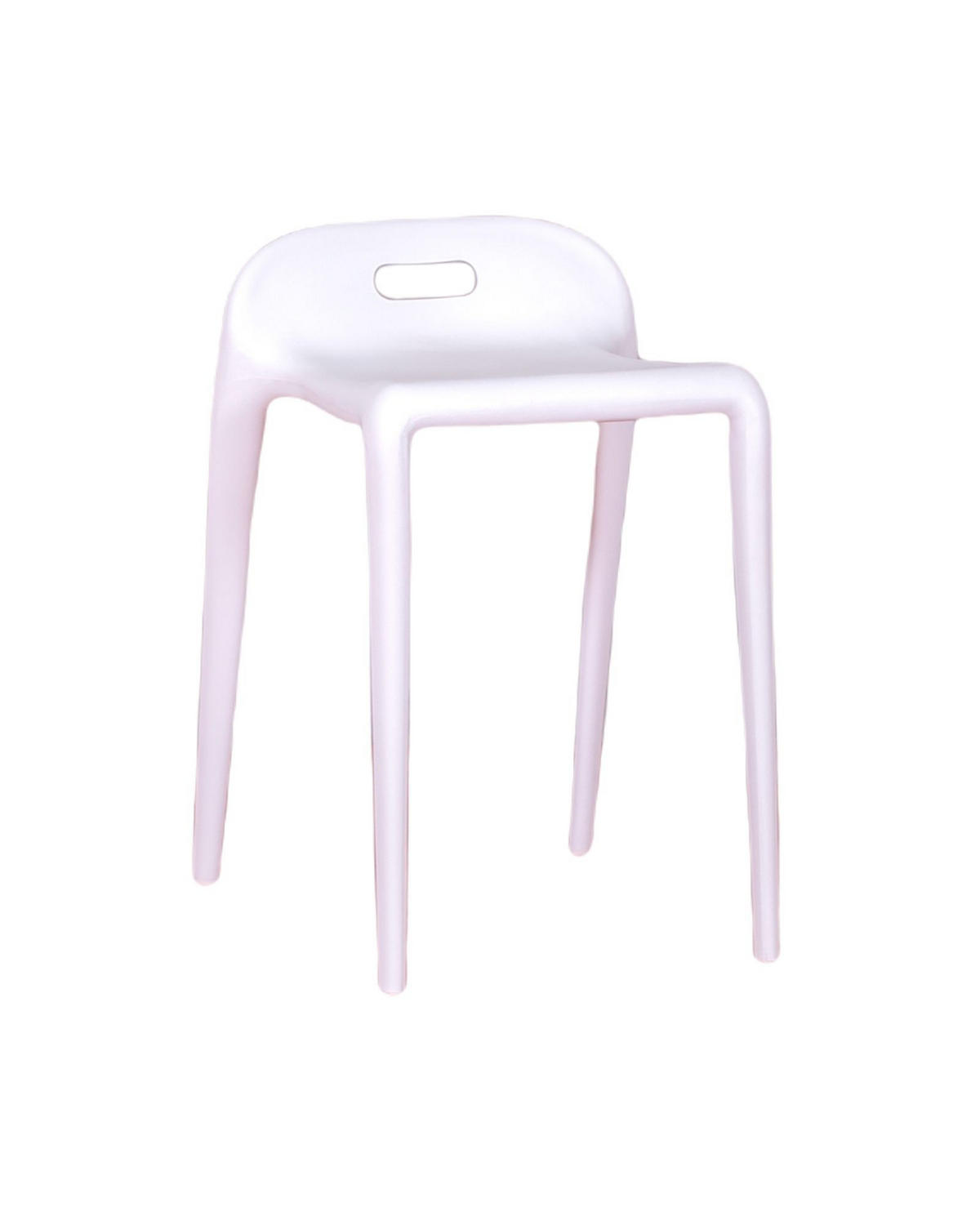 HOCKER Kunststoff Weiß - Weiß, Kunststoff (34/55/47cm) - Nest Dream