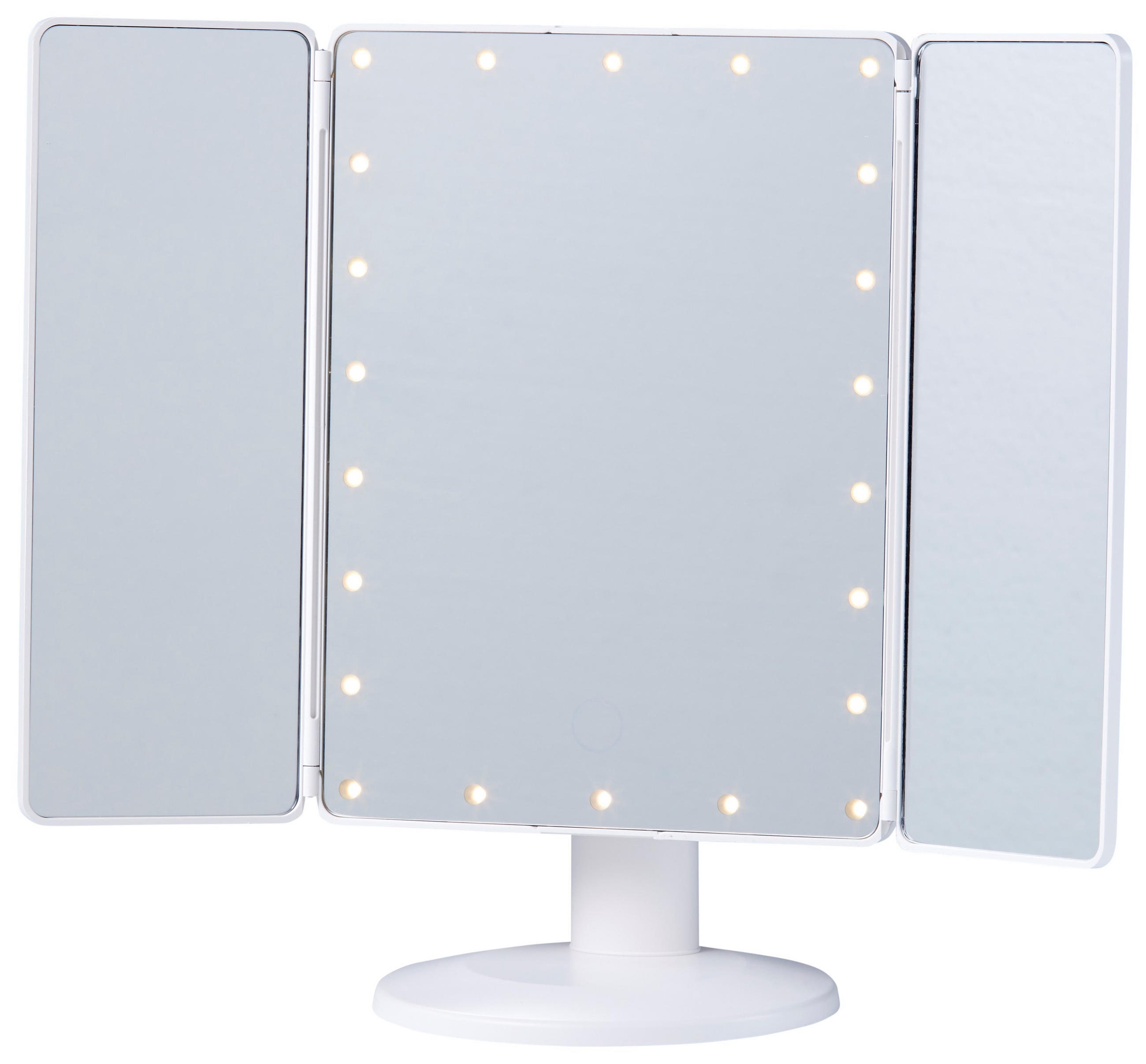 LED-KOSMETIKSPIEGEL - dimmbar mit Farbtemperaturwechsel und integriertem Akku für Badezimmer und Schminktisch - Weiß, Kunststoff (18.5/29/2.3cm) - Northpoint