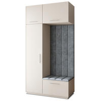GARDEROBENSCHRANK REMA 120/240/60 cm Modern Garderobe-Set Kaschmir - Kaschmir/Grau, Holzwerkstoff (120/240/60cm) - MASSENO