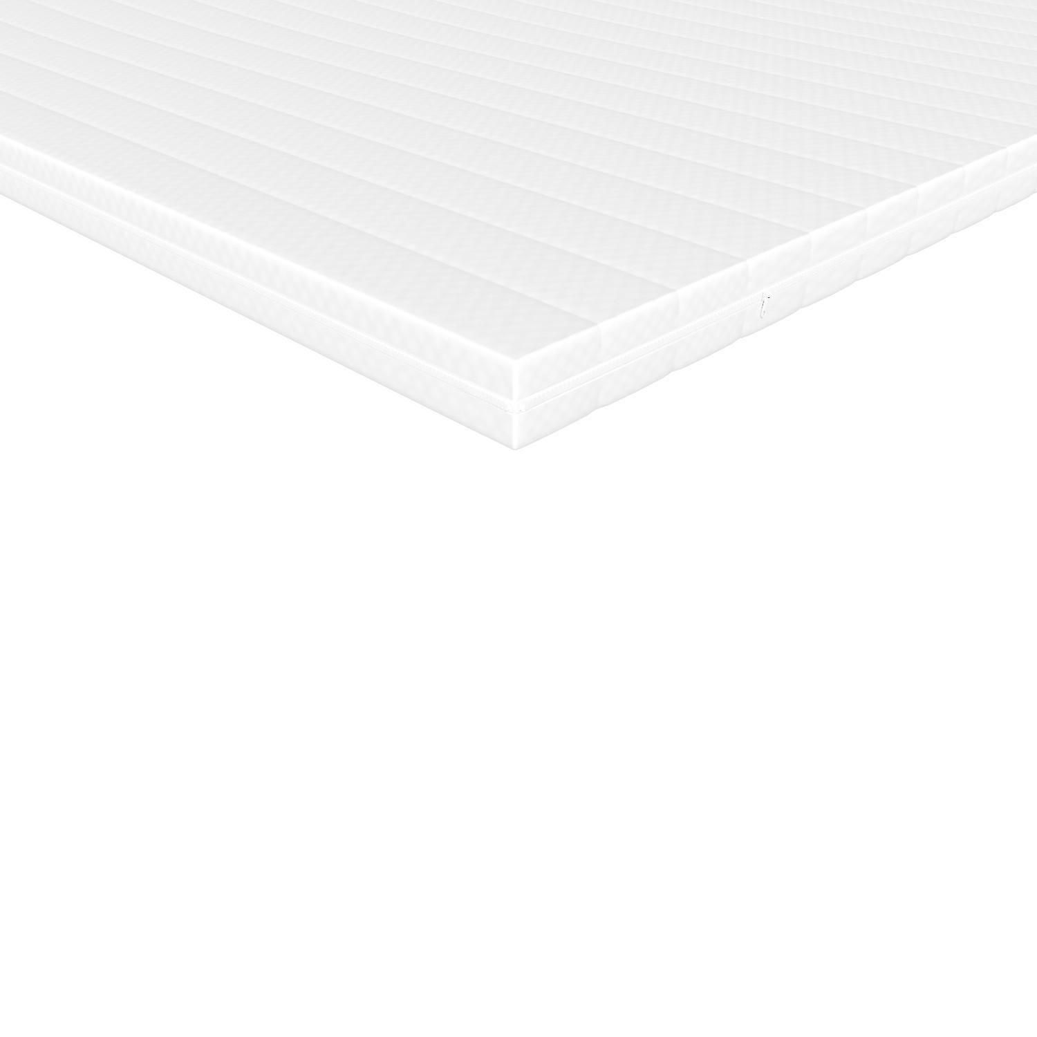 MATRATZENTOPPER orthopädisch 90 x 200 - Weiß, Textil (90/200cm) - Schlaftroll