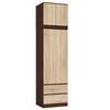 KLEIDERSCHRANK Wengefarben, Sonoma Eiche 60x51x234 cm - Wengefarben/Sonoma Eiche, Holzwerkstoff (60/234/51cm) - Akord