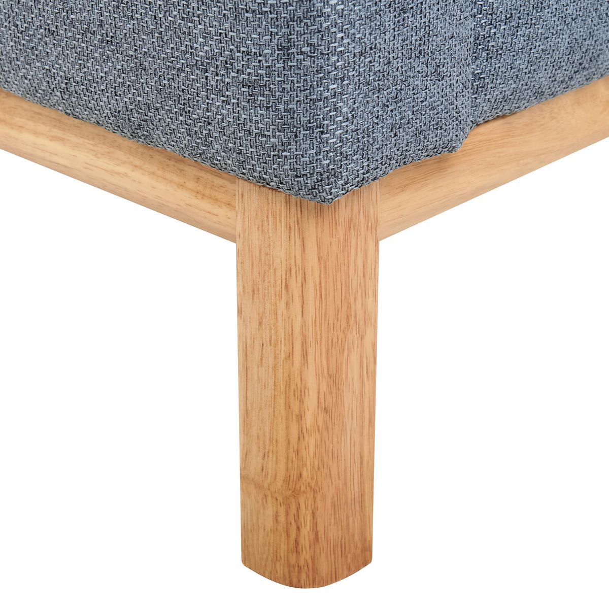 ECKSOFA 3-Sitzer Stoff Blau rechtsseitig Sosjo - Blau, Textil (251/132cm) - Beliani