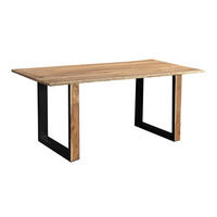 MELBOURNE - Beige/Schwarz, Holz/Metall (80/140/77cm) - SAM