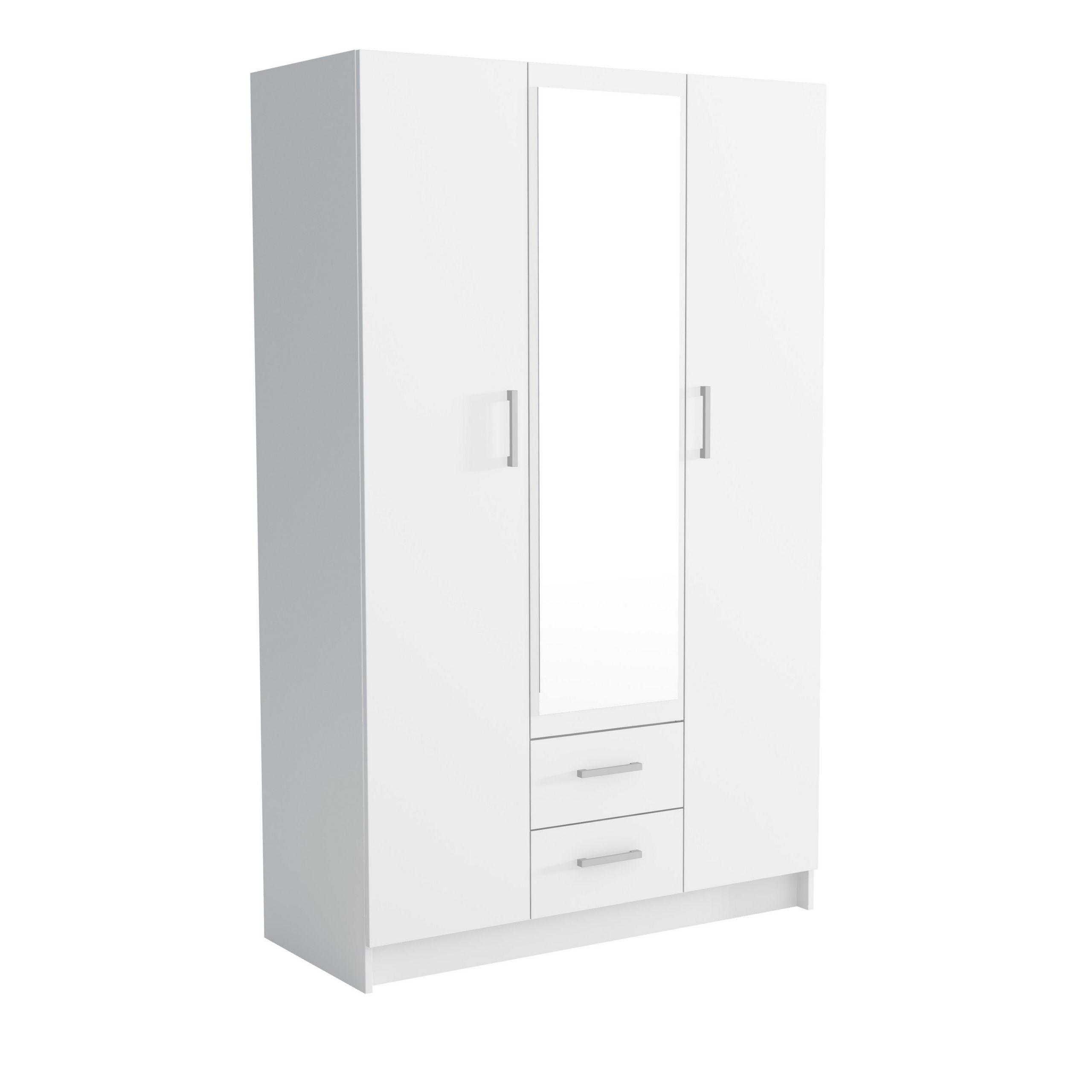 Masseno Drehtürenschrank Weiß 120x195x55 cm