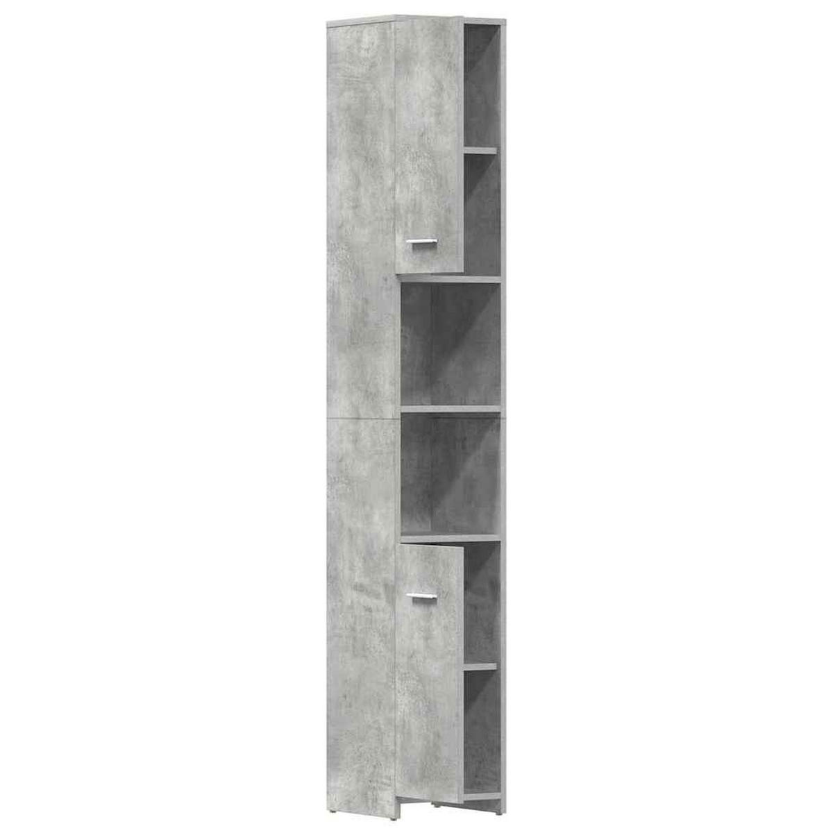 BADEZIMMERSCHRANK Betongrau 30/30/183,5 Cm Holzwerkstoff - Grau, Holzwerkstoff (30/183.5/30cm) - vidaXL
