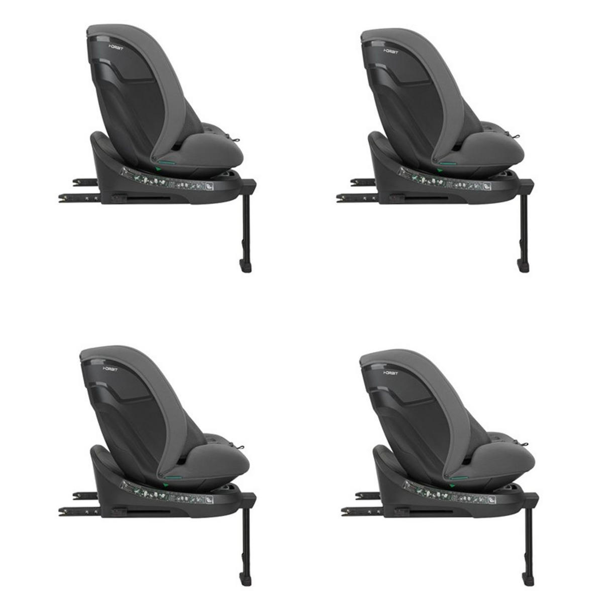 KINDERSITZ i-Orbit i-Size grün (40-150cm) Gruppe 0+/1/2/3 Isofix Stützbein - Grün, Kunststoff (45/82/51cm) - Kikka boo