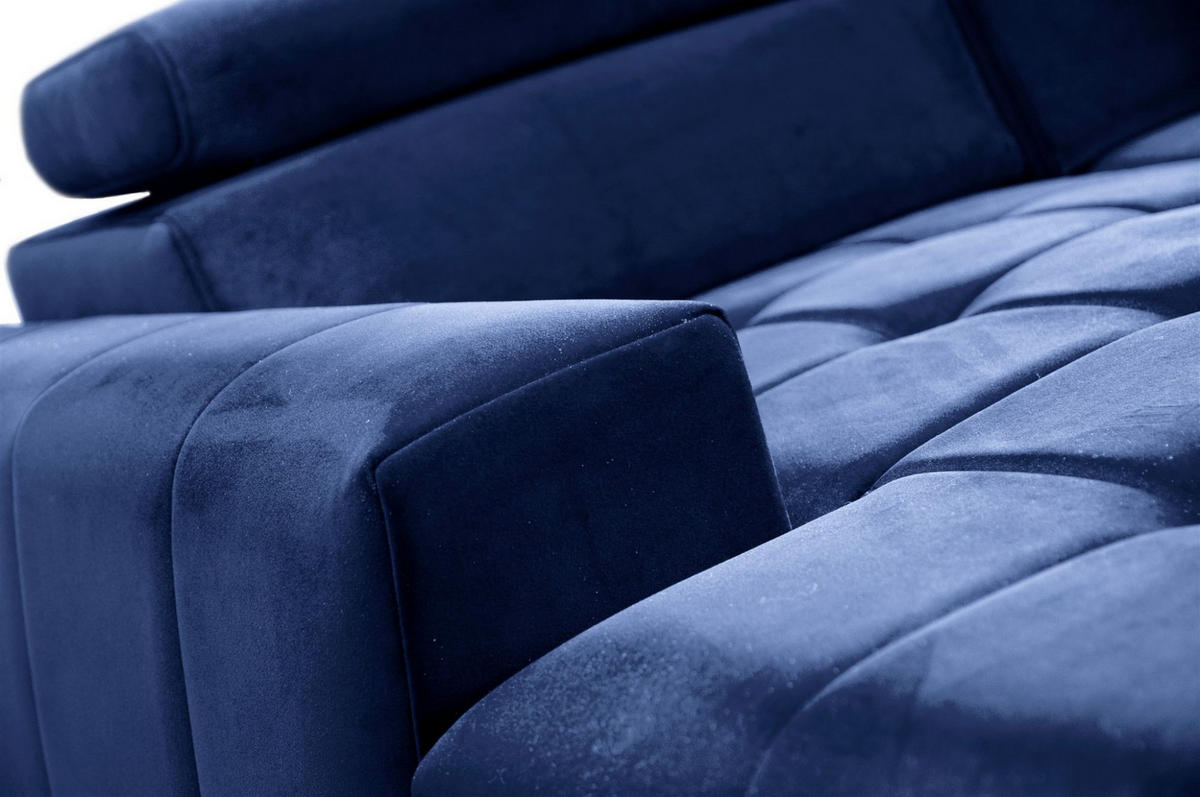 ECKSOFA Agnesa Xs In Salvador - Dunkelblau, Holzwerkstoff/Textil (260/200cm) - Fun Möbel