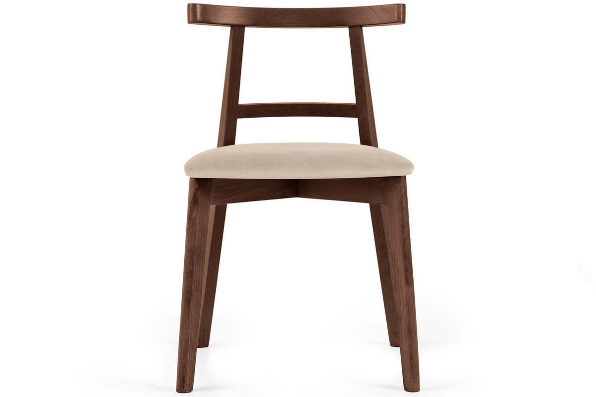 ESSTISCHSTÜHLE LILIO 2 St Vintage, Creme / mittelbraun - Creme/Braun, Holz/Textil (47/76/45cm) - KONSIMO®