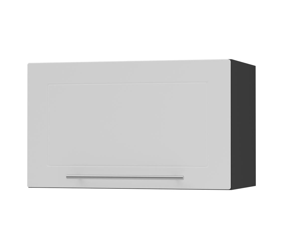 KLAPPHÄNGESCHRANK Kvantum W4B/60 Weiß Matt / Schwarz Matt 60 / 32,5 / 36cm - Schwarz/Weiß, Holz/Holzwerkstoff (60/36/32.5cm) - Feldmann-Wohnen