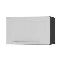 KLAPPHÄNGESCHRANK Kvantum W4B/80 Weiß Matt / Schwarz Matt 80 / 32,5 / 36cm - Schwarz/Weiß, Holz/Holzwerkstoff (80/36/32.5cm) - Feldmann-Wohnen