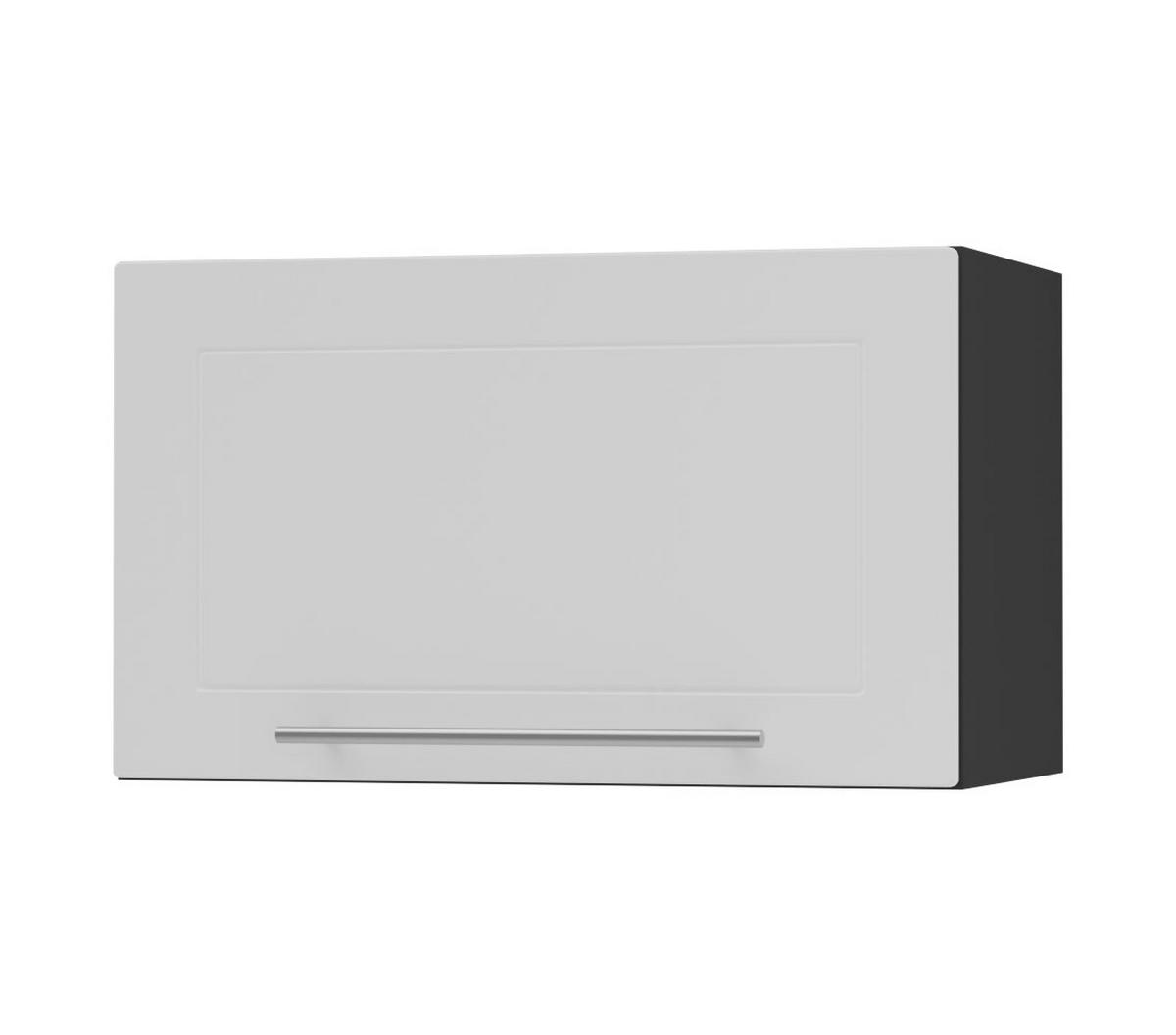 KLAPPHÄNGESCHRANK Kvantum W4B/80 Weiß Matt / Schwarz Matt 80 / 32,5 / 36cm - Schwarz/Weiß, Holz/Holzwerkstoff (80/36/32.5cm) - Feldmann-Wohnen