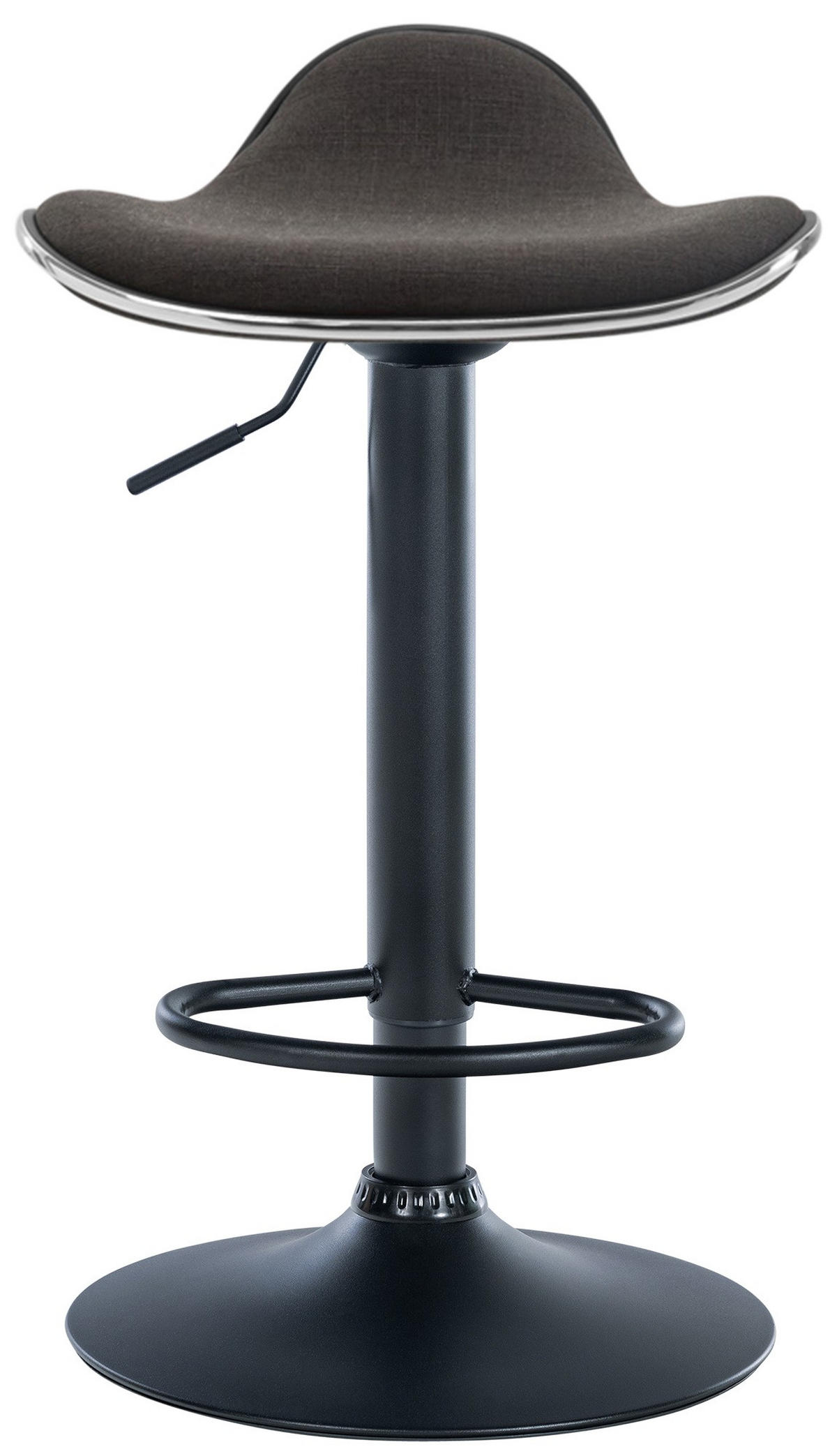 BARHOCKER Stoff dunkelgrau - Dunkelgrau/Schwarz, Textil/Metall (45/71/45cm) - CLP