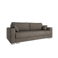 SCHLAFSOFA Calma mit Bettkasten 3-Sitzer modernen Stil, Graubraun - Graubraun, Holz (229/87/97cm) - Panda Möbel