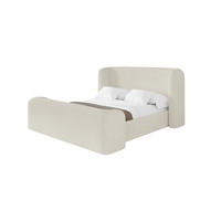 POLSTERBETT mit Bettkasten, Fußteil und Lattenrost, Boxbett ohne Matratze - ESTI-Z 160x200 Creme - Creme, Holzwerkstoff/Textil (160/200cm) - ALTDECOR