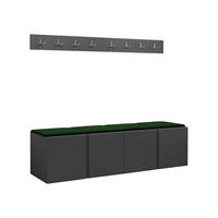 MOBILIER PENTRU HOL Orion VII - verde/grafit, material plastic/compozit lemnos (168/42/46cm) - MIRJAN24