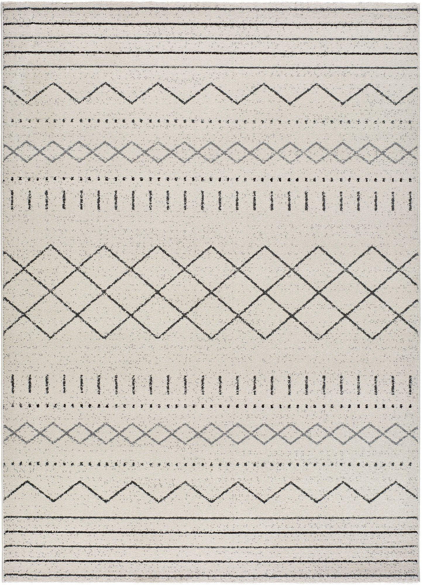 WEBTEPPICH Weiß Akka 140/200 cm - Weiß, Naturmaterialien/Textil (140/200cm) - Atticgo