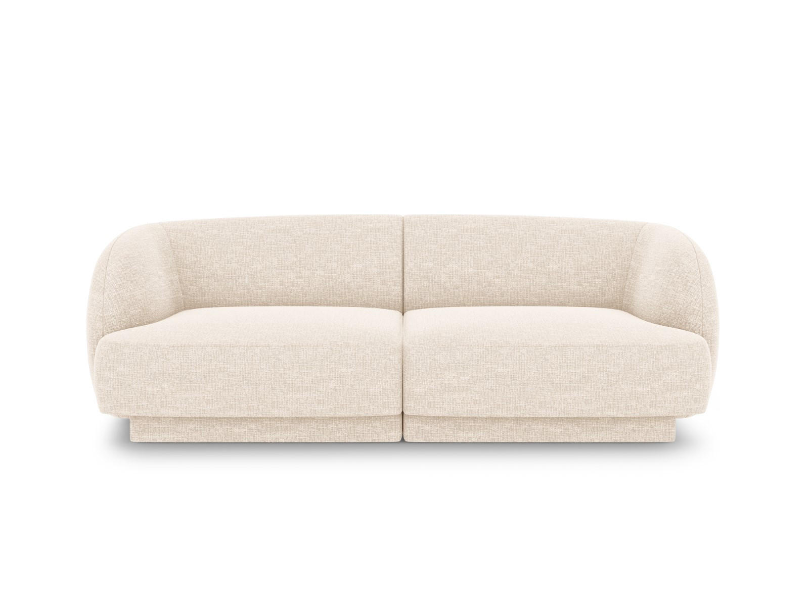 SOFA Miley aus Chenille-Stoff leichtes beige 2 Sitzplätze - Creme, Textil (90/70/180cm) - Micadoni