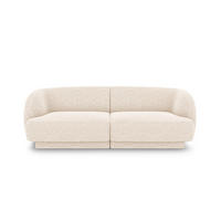 SOFA Miley aus Chenille-Stoff leichtes beige 2 Sitzplätze - Creme, Textil (90/70/180cm) - Micadoni