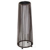 SOLARLAMPE, Rattan Solarleuchte Spritzwassergeschützt LED Gartenleuchte - Braun, Kunststoff (21.5/21.5/61cm) - Outsunny