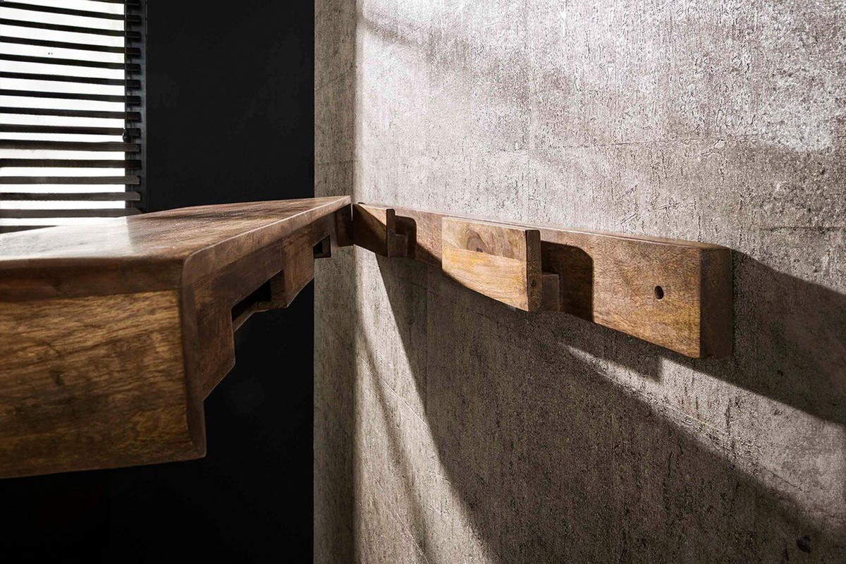 WANDREGAL SWEAK Holz Mango - Naturfarben, Holz (168/10/35cm) - KAWOLA