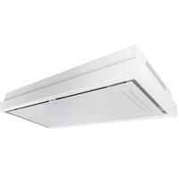 DUNSTABZUGSHAUBE GCH C 343 90 WH + Umluftset, 90 cm Weiß Glas - Weiß, Glas/Metall (90/17/60cm) - Gurari