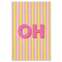 TEPPICH - Text - Streifen - Rosa - 80x120 cm - Pink, Kunststoff/Textil (80/0.4cm) - OnlyWow