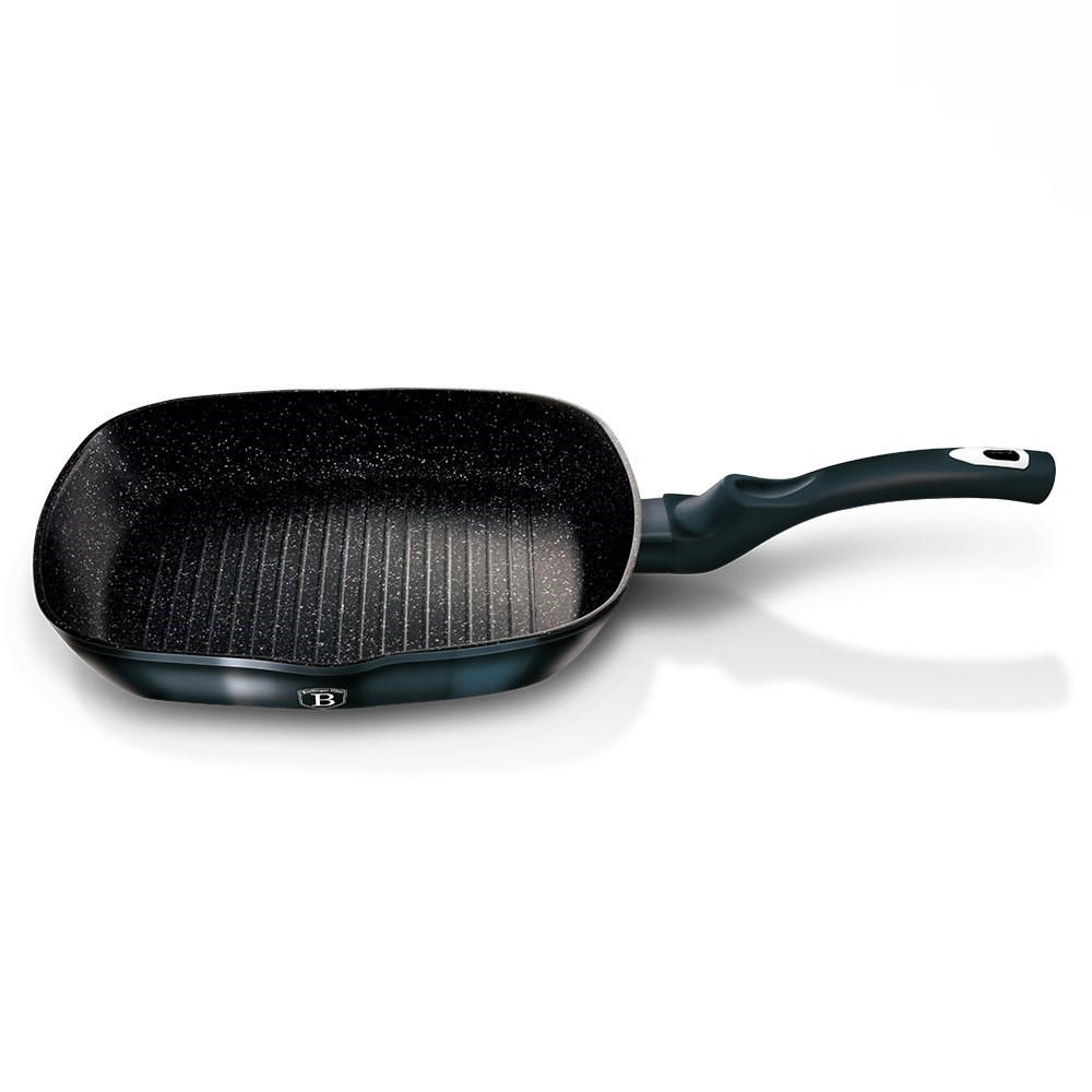 GRILLPFANNE Schwarz 28/28/5.5 cm BH1873 - Schwarz, Metall (28cm) - Berlinger Haus