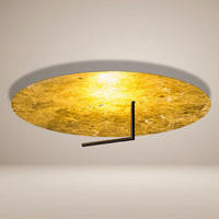 LED-WAND-/DECKENLAMPE Edge Blattgold Ø 60cm - Goldfarben, Metall (60/60/16cm) - s.luce