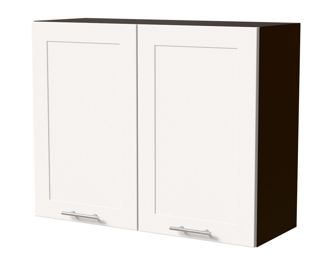 Feldmann-Wohnen Hängeschrank Weiß, Dunkelgrau 90x72x32.5 cm