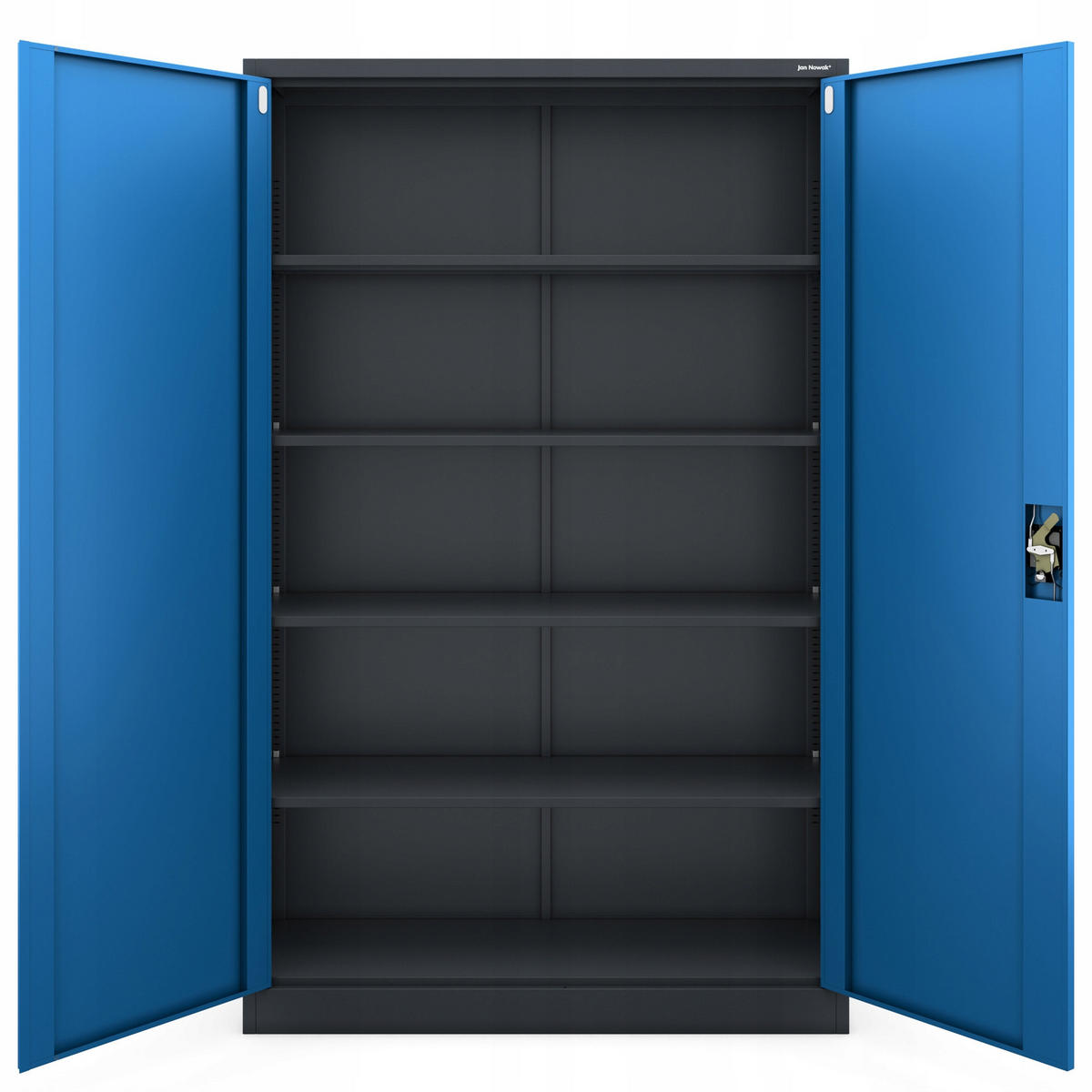 AKTENSCHRANK JAN II - Blau/Anthrazit, Metall (115/185/40cm) - Jan Nowak