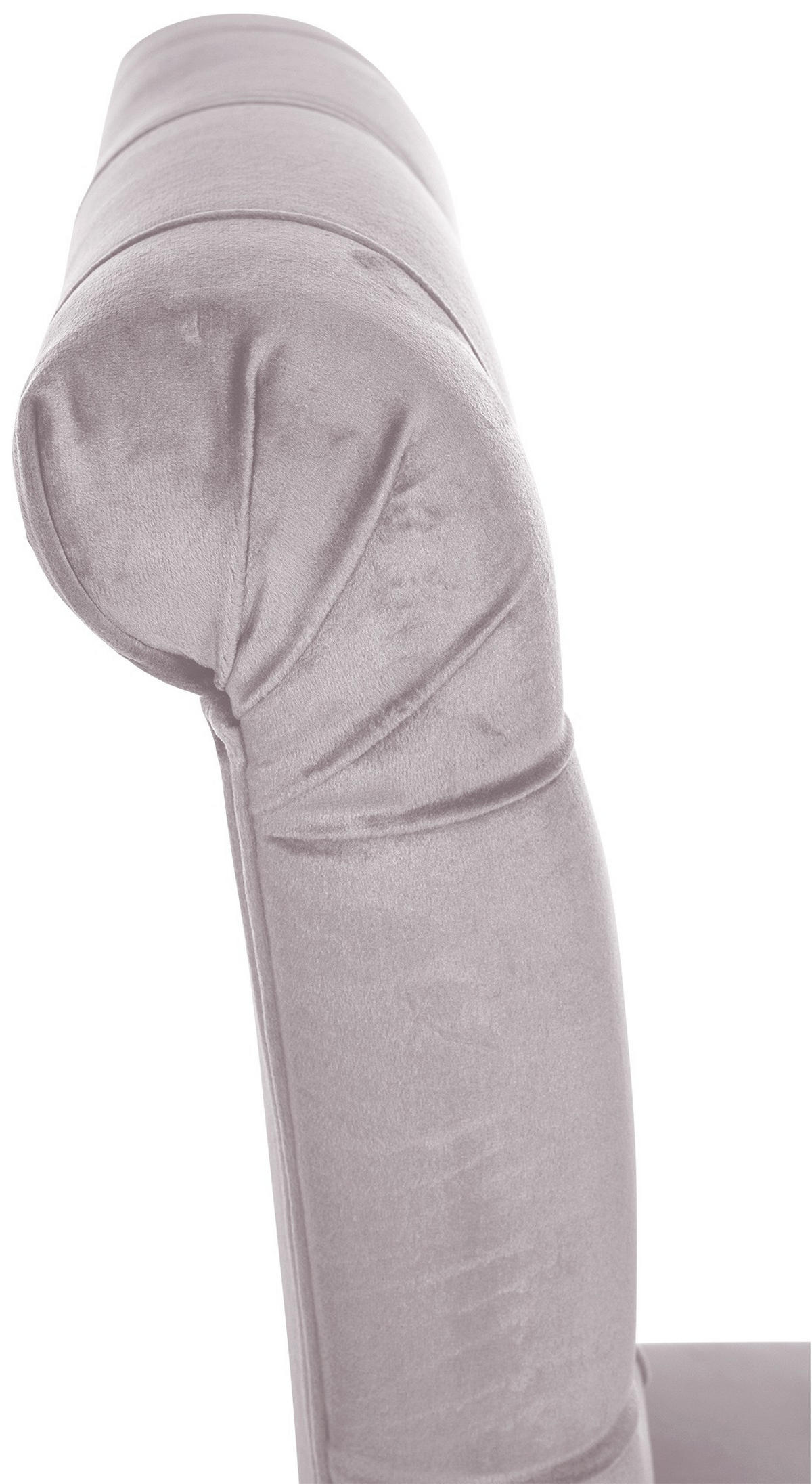 STUHL Samt grau - Walnussfarben/Grau, Holz/Textil (45/98/63cm) - CLP