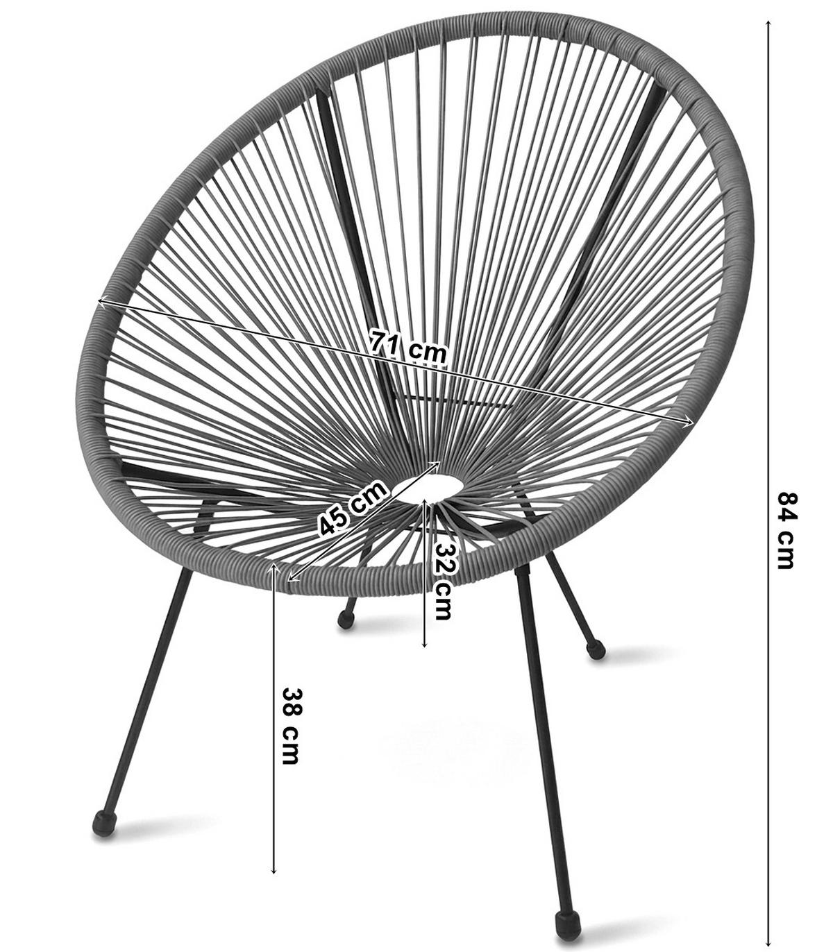 GARTENSTUHL - Braun, Metall (75/84/71cm) - A2A Home