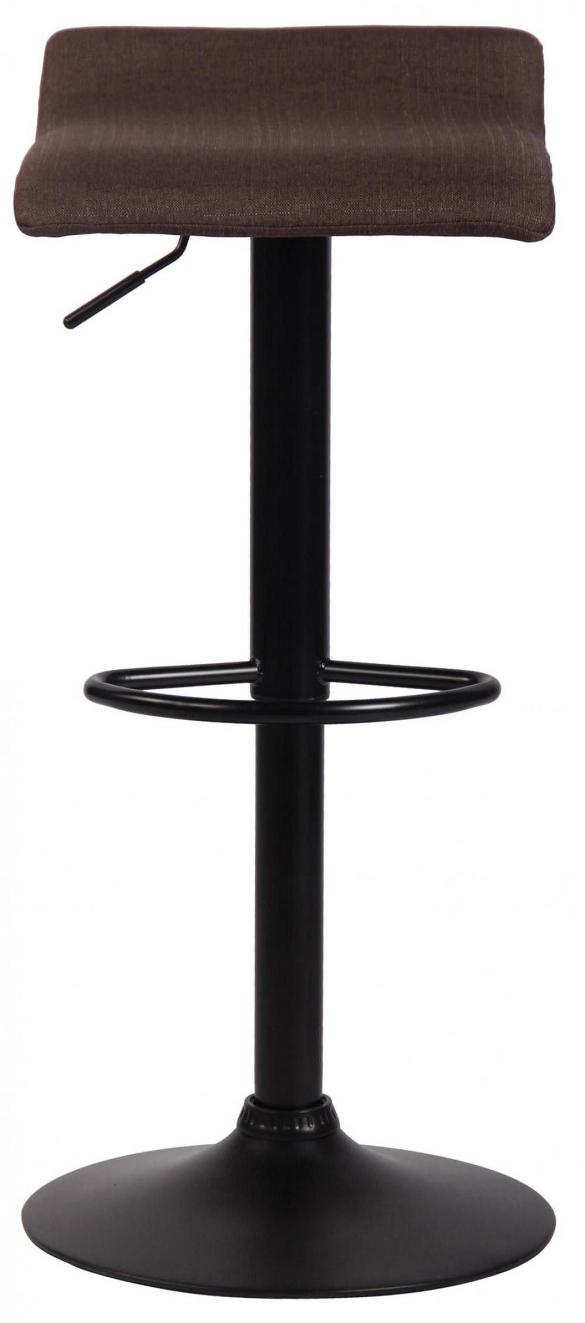 BARHOCKER Stoff braun - Schwarz/Braun, Textil/Metall (36/63/39cm) - CLP