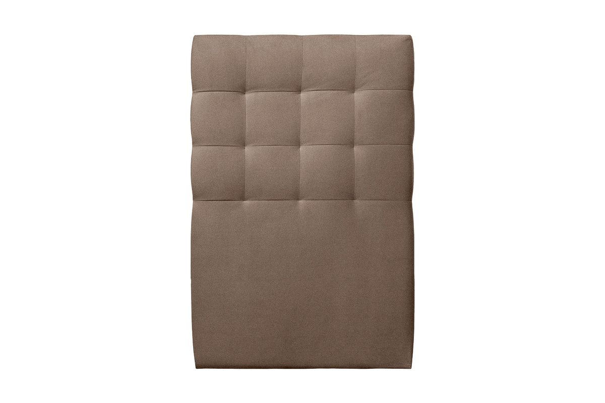 KOPFTEIL gepolstert - Gesteppt – taupefarbener Samtstoff - 90 cm - Taupe/Beige, Karton/Holz (90/120/10cm) - Sommeil de Plomb