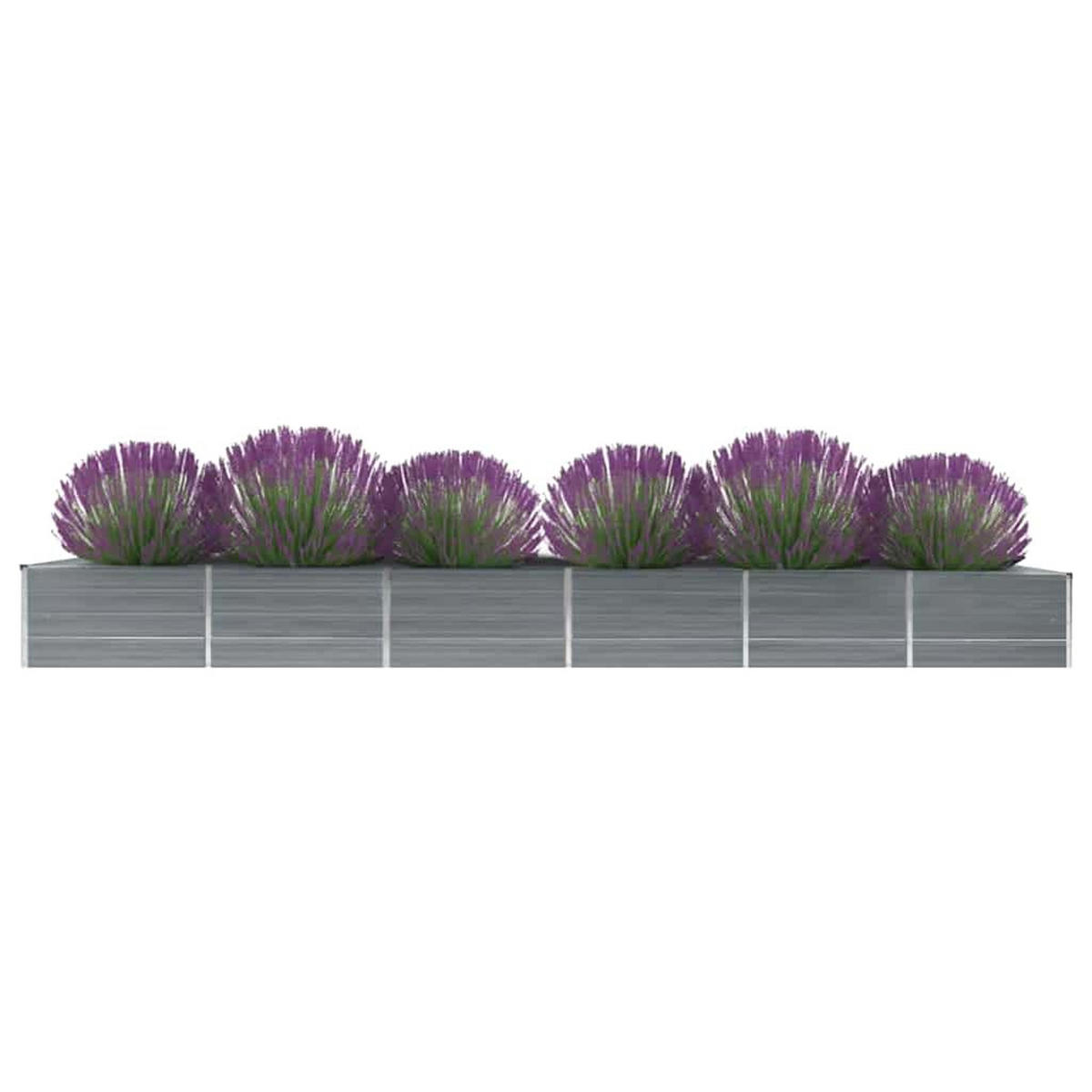 GARTEN-HOCHBEET Verzinkter Stahl 480/80/45 Cm Grau - Grau, Metall (80/45/480cm) - vidaXL