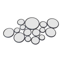 WANDSPIEGEL Bubbles Schwarz - Schwarz, Metall (115/62/4cm) - LOFT42