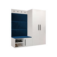 GARDEROBEN-SET Medi I - Blau/Schwarz, Holzwerkstoff/Kunststoff (80/191/50cm) - MIRJAN24