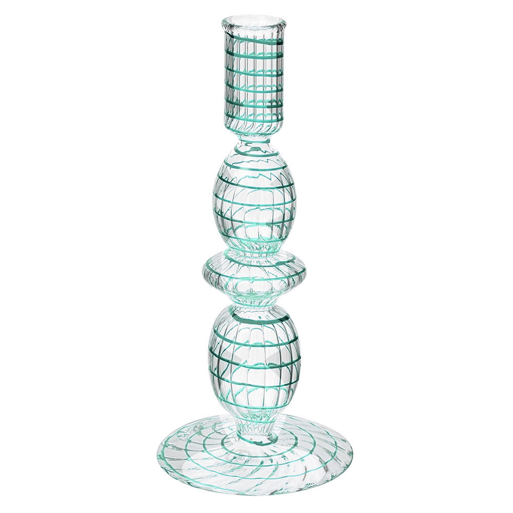 KERZENHALTER Glass wirbel hellblau s 20 cm - Hellblau, Glas (8.89/21.59/8.89cm) - Pip Studio